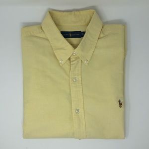 Ralph Lauren Yellow Oxford Button Down Shirt Size XXL